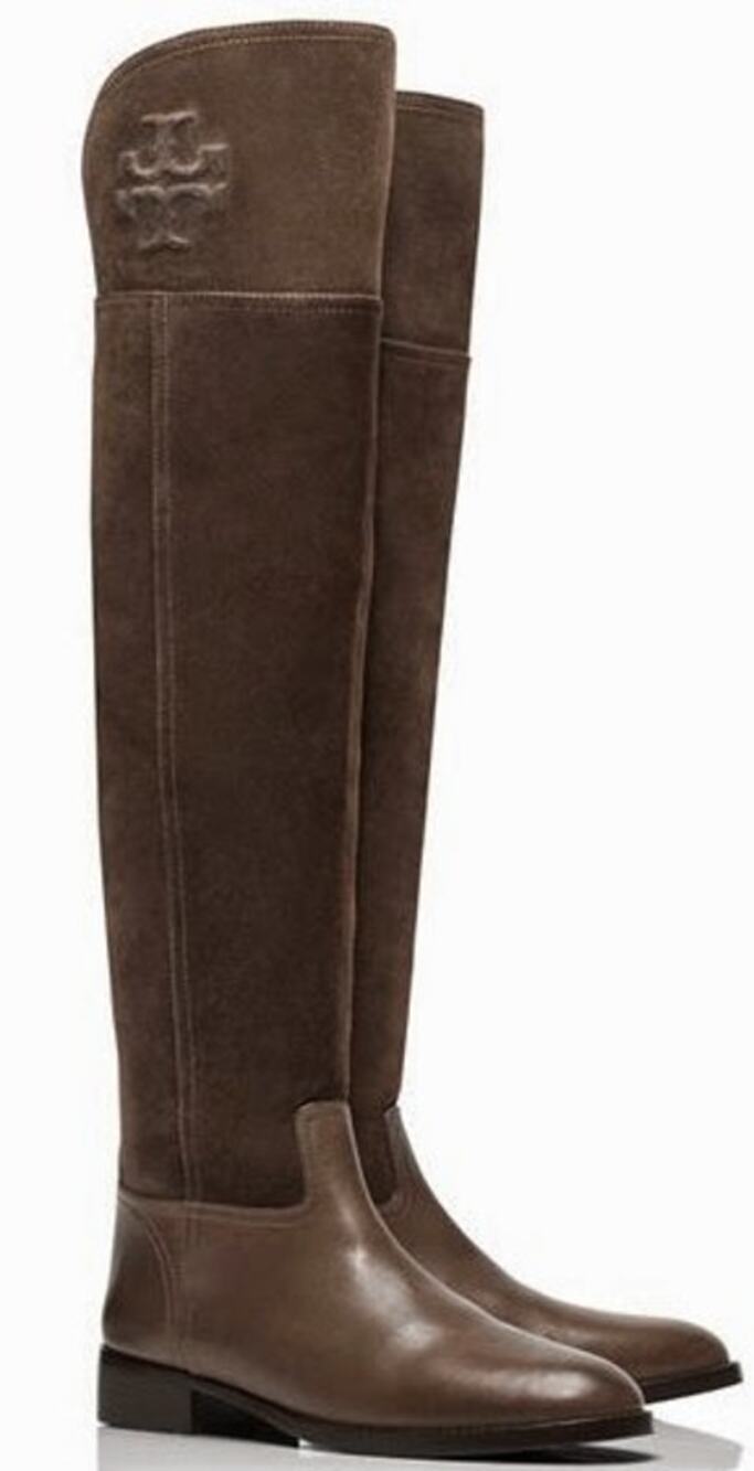 Tory Burch Simone Over-the-Knee Suede Boots Size 5.5 NWOT Chocolate Brown Riding